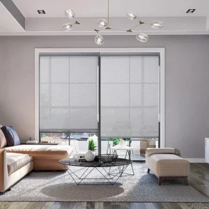 Rèm cửa cuốn nhựa kéo dây hiện đại